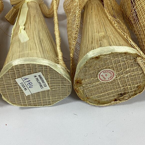 Christmas Nativity Set Handmade Raffia Straw 10 Pc Set Philippines Handcrafted - Picture 8 of 9